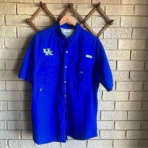 Columbia Men’s Short Sleeve Button Down size Large UK Kentucky University of KY